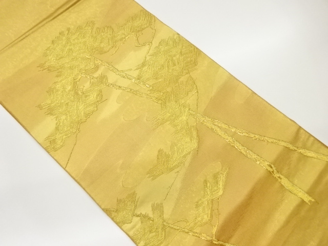 抽象松模様織出し袋帯